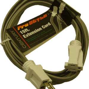 Display Innovations SPT-2 12/3 with ground 15' low profile flat extension cord