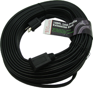 SPT-3 12/3 with ground 100' low profile flat extension cord
