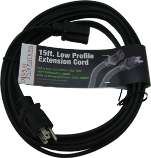 SPT-3 12/3 with ground 15' low profile flat extension cord