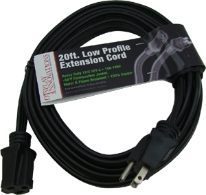 SPT-3 12/3 with ground 20' low profile flat extension cord