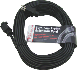 SPT-3 14/3 with ground 50' low profile flat extension cord