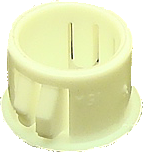 Paintable plastic hole plug, white